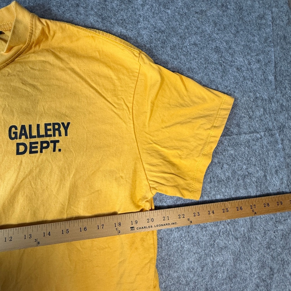 Gallery Dept T-Shirt Mens L Yellow Short Sleeve Hollywood CA Graphic Tee - Picture 6 of 8
